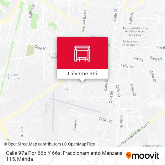 Mapa de Calle 97a Por 66b Y 66a, Fraccionamiento Manzana 115