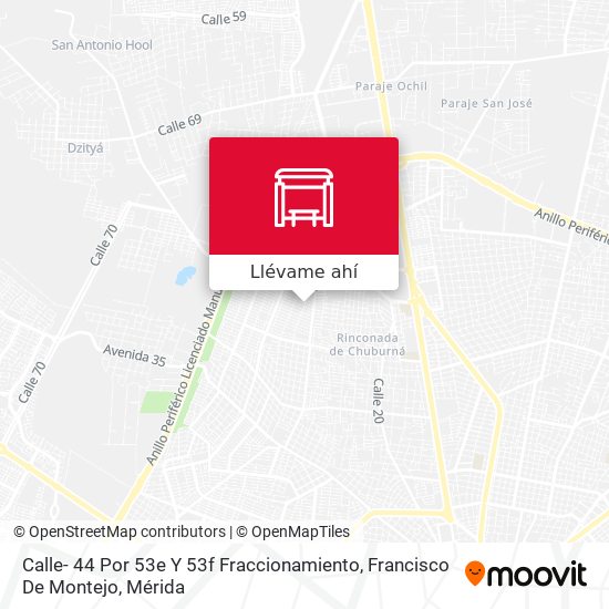 Mapa de Calle- 44 Por 53e Y 53f Fraccionamiento, Francisco De Montejo