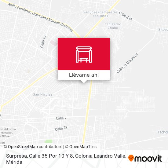 Mapa de Surpresa, Calle 35 Por 10 Y 8, Colonia Leandro Valle