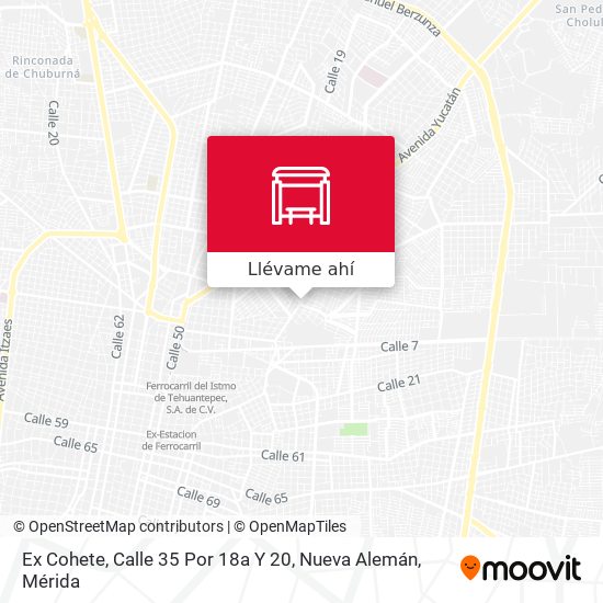 Mapa de Ex Cohete, Calle 35 Por 18a Y 20, Nueva Alemán