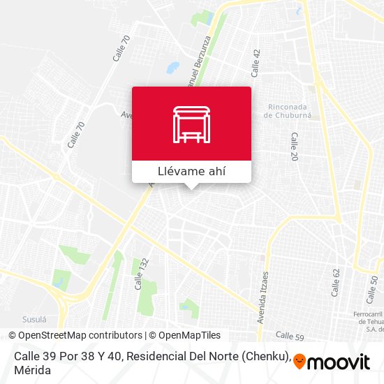 Mapa de Calle 39 Por 38 Y 40, Residencial Del Norte (Chenku)