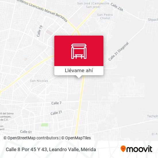 Mapa de Calle 8 Por 45 Y 43, Leandro Valle