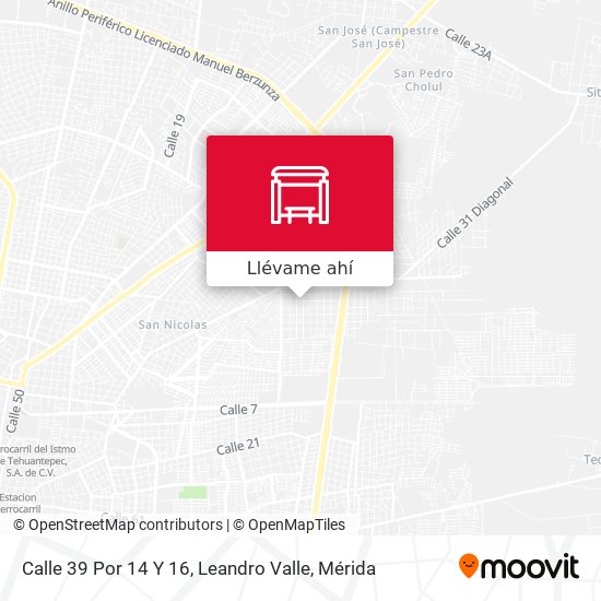 Mapa de Calle 39 Por 14 Y 16, Leandro Valle