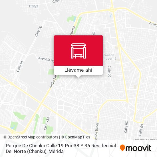 Mapa de Parque De Chenku Calle 19 Por 38 Y 36 Residencial Del Norte