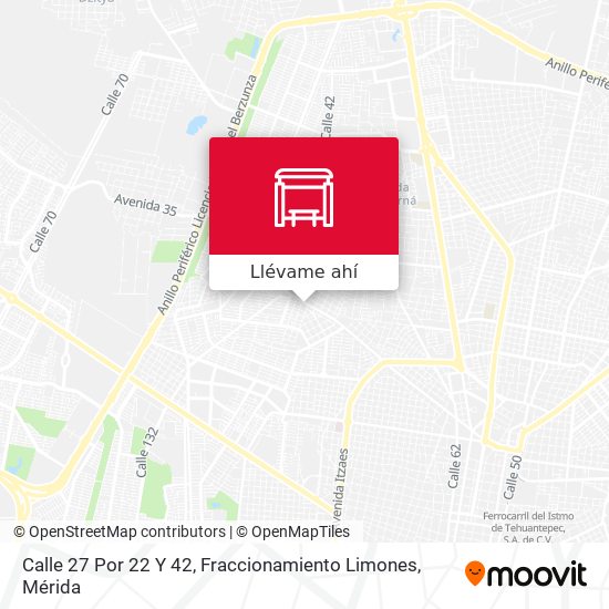 Mapa de Calle 27 Por 22   Y 42, Fraccionamiento Limones