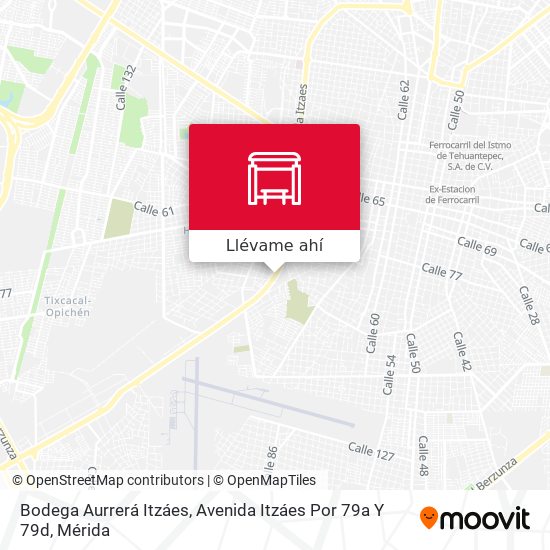 Mapa de Bodega Aurrerá Itzáes, Avenida Itzáes Por 79a Y 79d