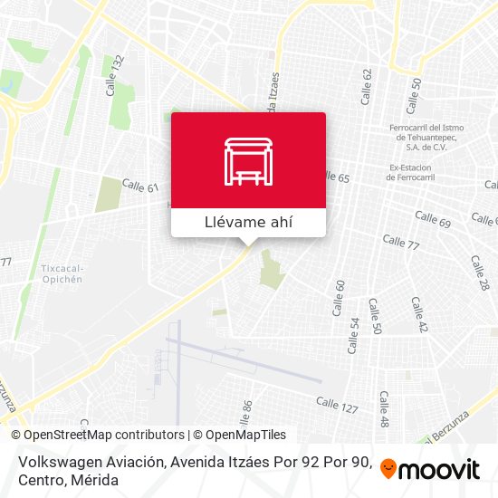 Mapa de Volkswagen Aviación, Avenida Itzáes Por 92 Por 90, Centro