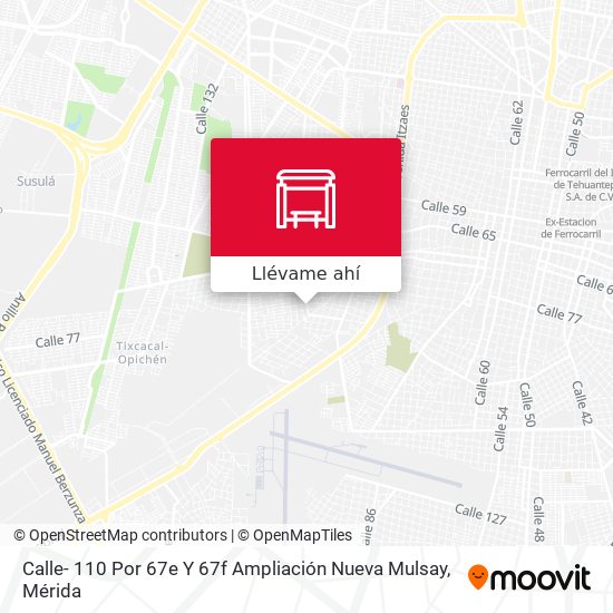 Mapa de Calle- 110 Por 67e Y 67f Ampliación Nueva Mulsay