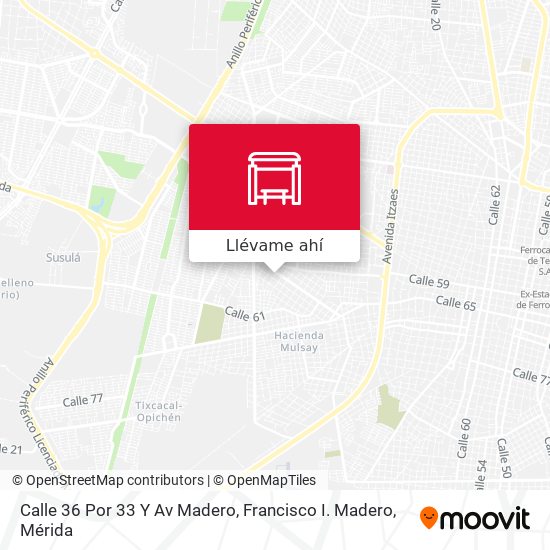 Mapa de Calle 36 Por 33 Y Av Madero, Francisco I. Madero