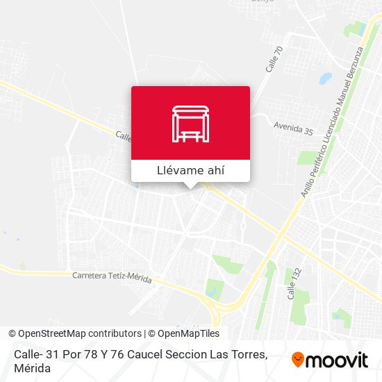 Mapa de Calle- 31 Por 78 Y 76 Caucel Seccion Las Torres