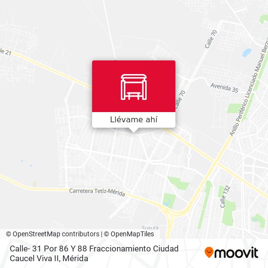 Mapa de Calle- 31 Por 86 Y 88 Fraccionamiento Ciudad Caucel Viva II