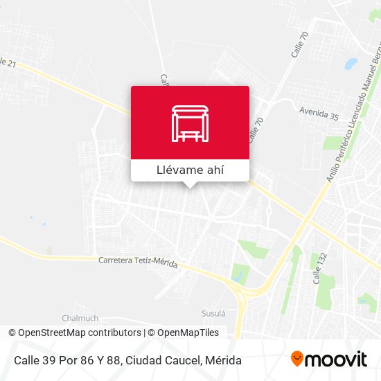 Mapa de Calle 39 Por 86 Y 88, Ciudad Caucel