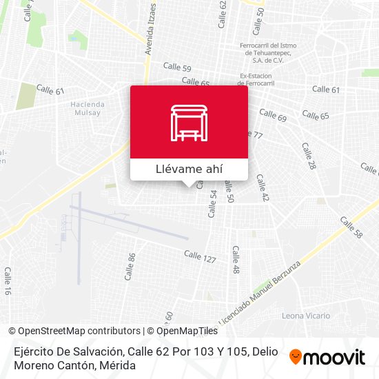 Mapa de Ejército De Salvación, Calle 62 Por 103 Y 105, Delio Moreno Cantón