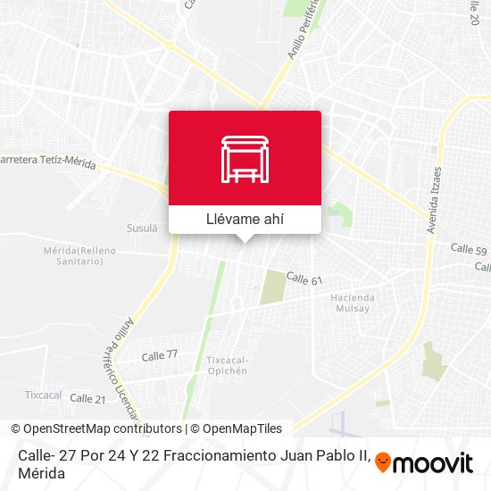 Mapa de Calle- 27 Por 24 Y 22 Fraccionamiento Juan Pablo II