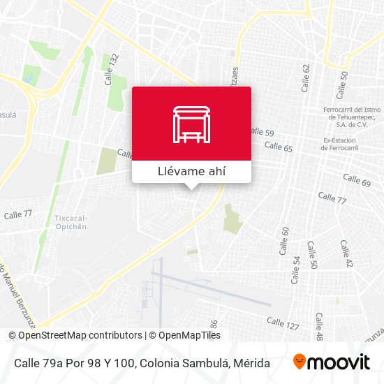 Mapa de Calle 79a Por 98 Y 100, Colonia Sambulá