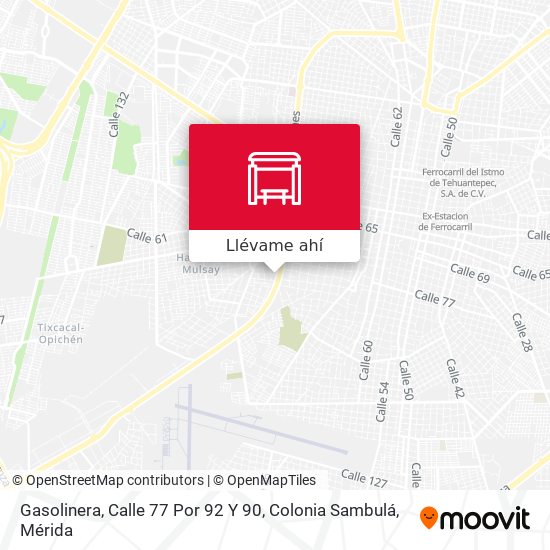 Mapa de Gasolinera, Calle 77 Por 92 Y 90, Colonia Sambulá