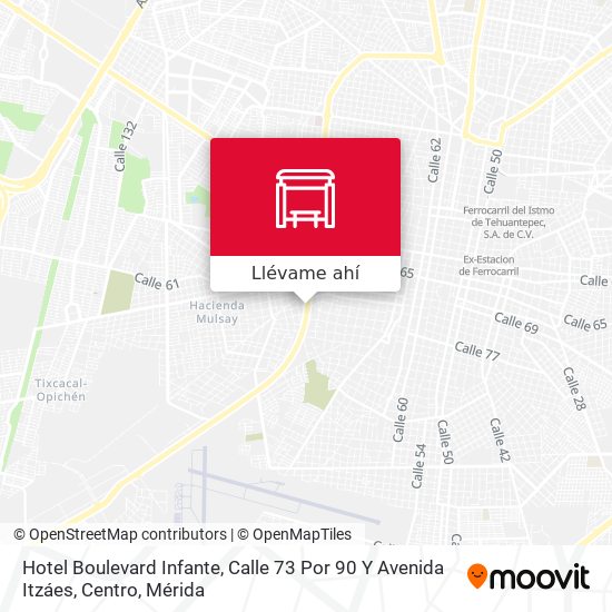 Mapa de Hotel Boulevard Infante, Calle 73 Por 90 Y Avenida Itzáes, Centro