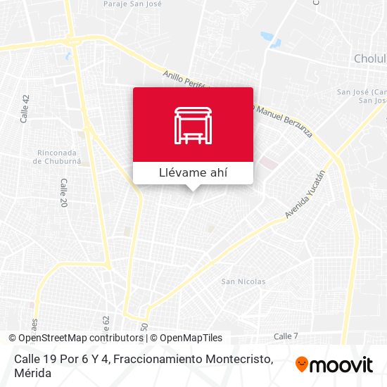 Mapa de Calle 19 Por 6 Y 4, Fraccionamiento Montecristo