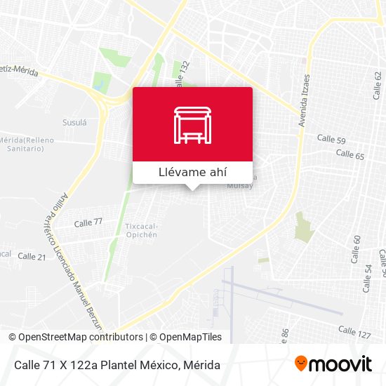 Mapa de Calle 71 X 122a Plantel México