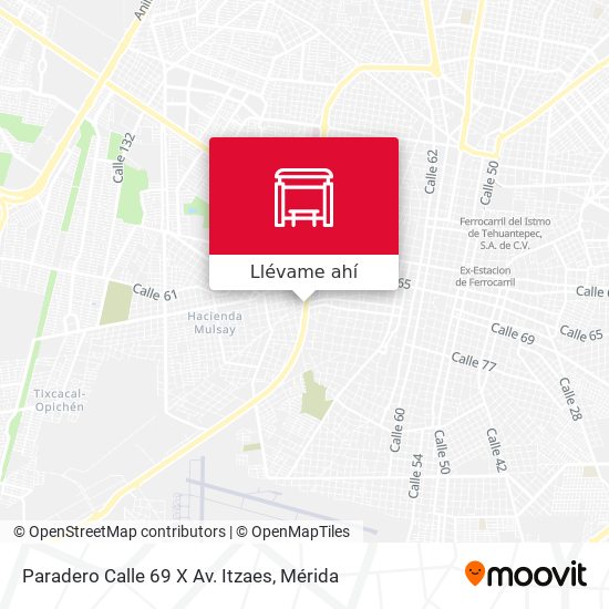 Mapa de Paradero Calle 69 X Av. Itzaes