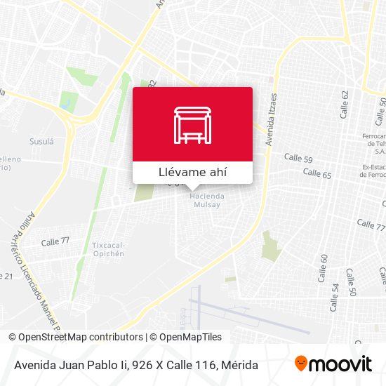 Mapa de Avenida Juan Pablo Ii, 926 X Calle 116