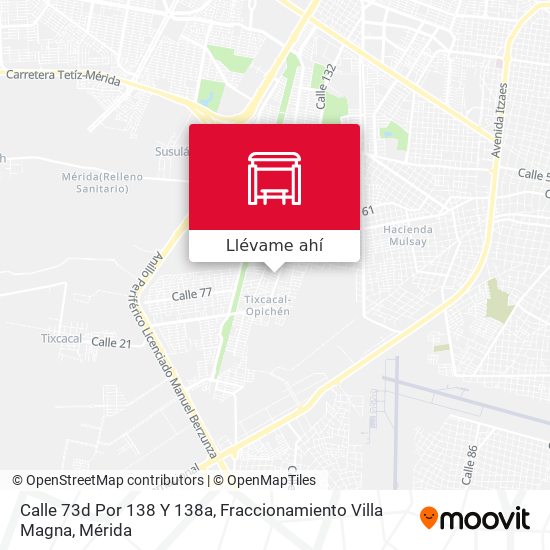 Mapa de Calle 73d Por 138 Y 138a, Fraccionamiento Villa Magna