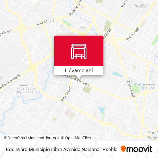 Mapa de Boulevard Municipio Libre Avenida Nacional