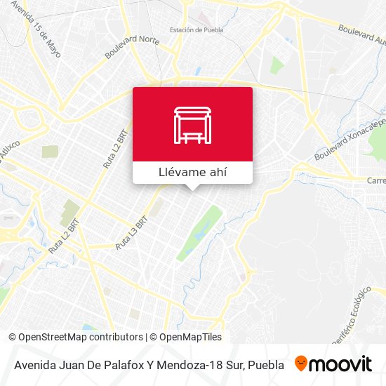 Mapa de Avenida Juan De Palafox Y Mendoza-18 Sur