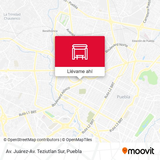 Mapa de Av. Juárez-Av. Teziutlan Sur