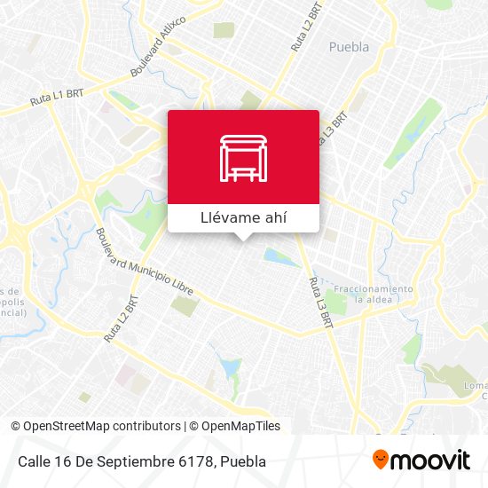 Cómo llegar a Calle 16 De Septiembre 6178 en Puebla en Autobús?