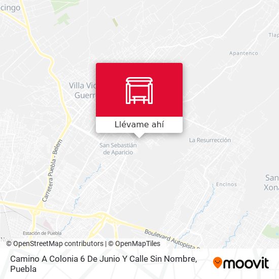 Mapa de Camino A Colonia 6 De Junio Y Calle Sin Nombre