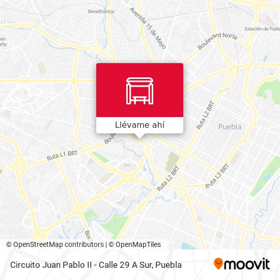 Mapa de Circuito Juan Pablo II - Calle 29 A Sur