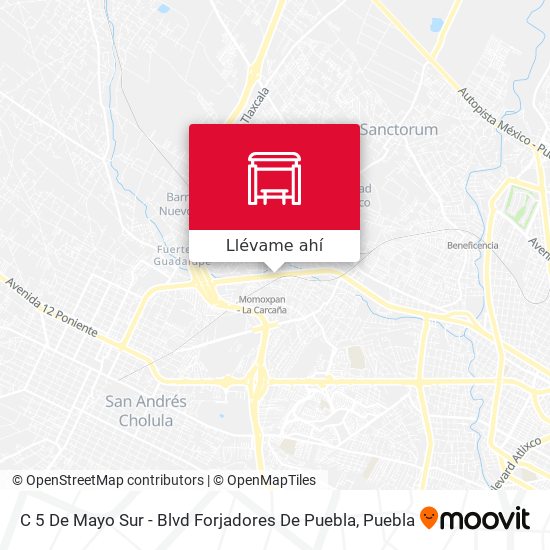 Mapa de C 5 De Mayo Sur - Blvd Forjadores De Puebla