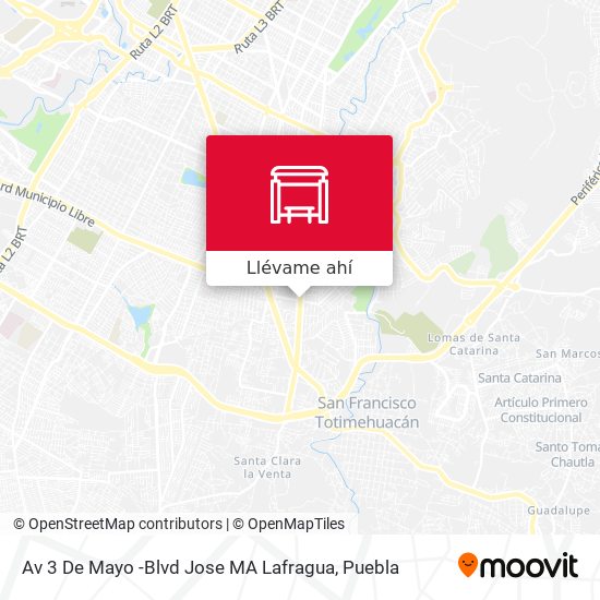 Mapa de Av 3 De Mayo -Blvd Jose MA Lafragua