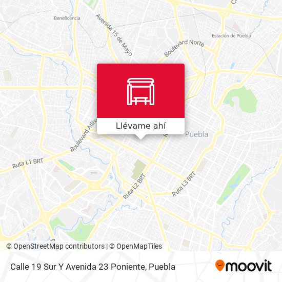 Mapa de Calle 19 Sur Y Avenida 23 Poniente