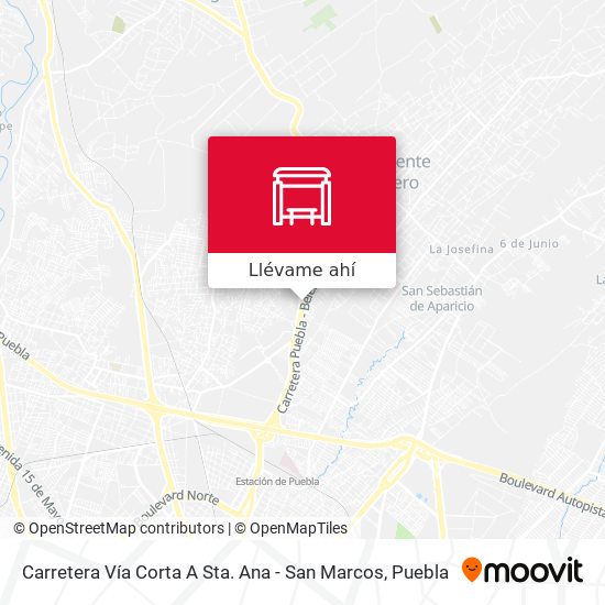 Mapa de Carretera Vía Corta A Sta. Ana - San Marcos