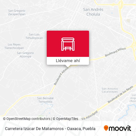 Mapa de Carretera Izúcar De Matamoros - Oaxaca