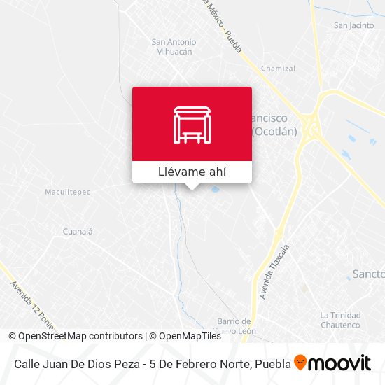 Mapa de Calle Juan De Dios Peza - 5 De Febrero Norte