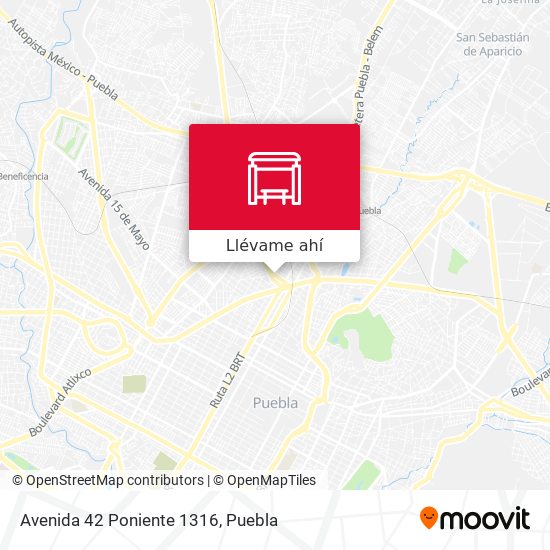 Mapa de Avenida 42 Poniente 1316