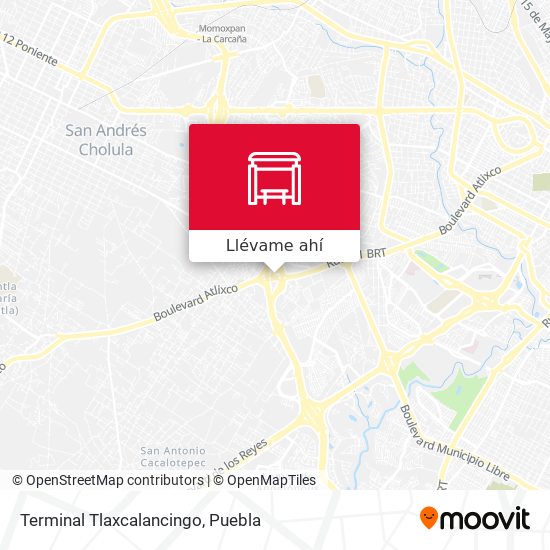 Mapa de Terminal Tlaxcalancingo