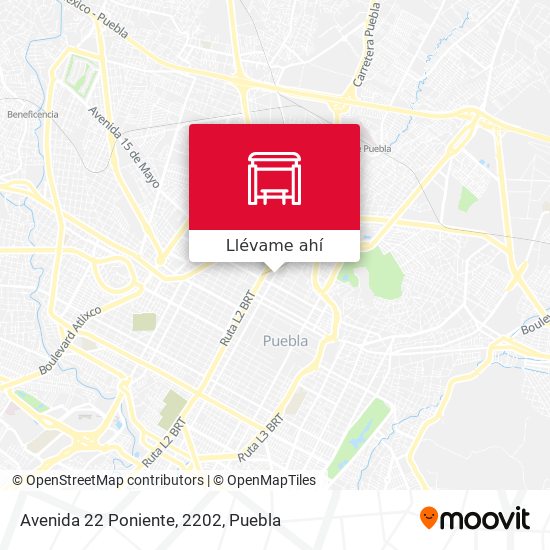 Mapa de Avenida 22 Poniente, 2202