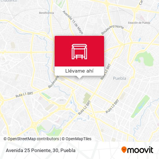 Mapa de Avenida 25 Poniente, 30