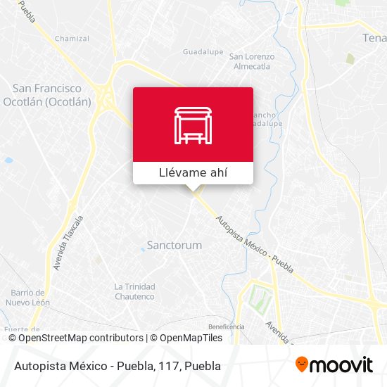 Mapa de Autopista México - Puebla, 117