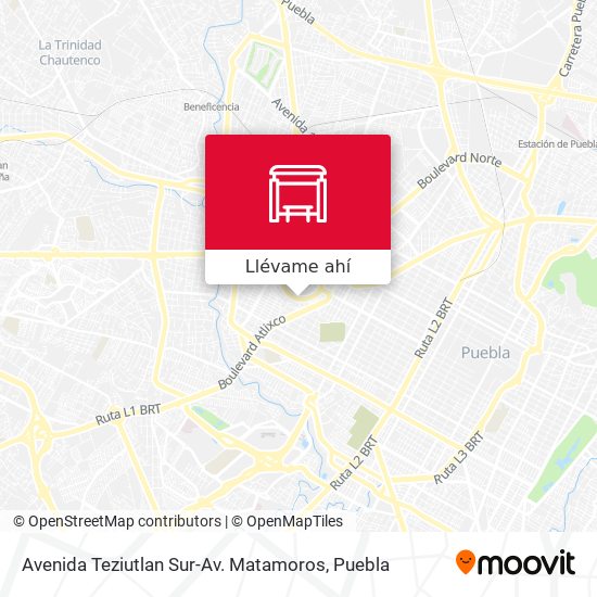 Mapa de Avenida Teziutlan Sur-Av. Matamoros