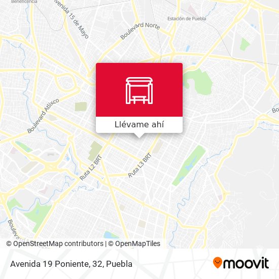 Mapa de Avenida 19 Poniente, 32