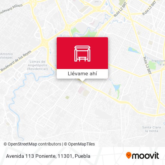 Mapa de Avenida 113 Poniente, 11301