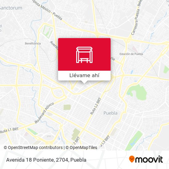 Mapa de Avenida 18 Poniente, 2704