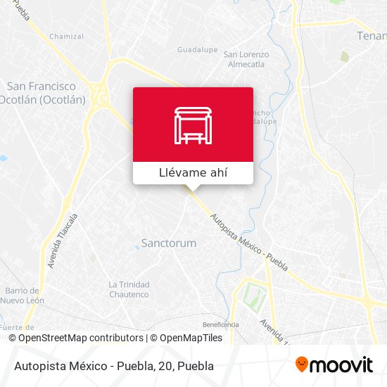 Mapa de Autopista México - Puebla, 20