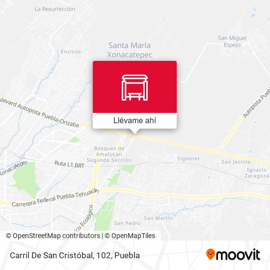 Cómo llegar a Carril De San Cristóbal, 102 en Puebla en Autobús?