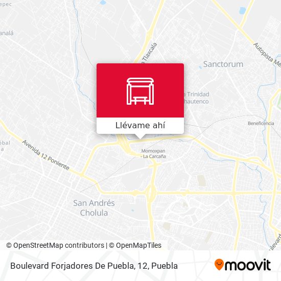 Mapa de Boulevard Forjadores De Puebla, 12